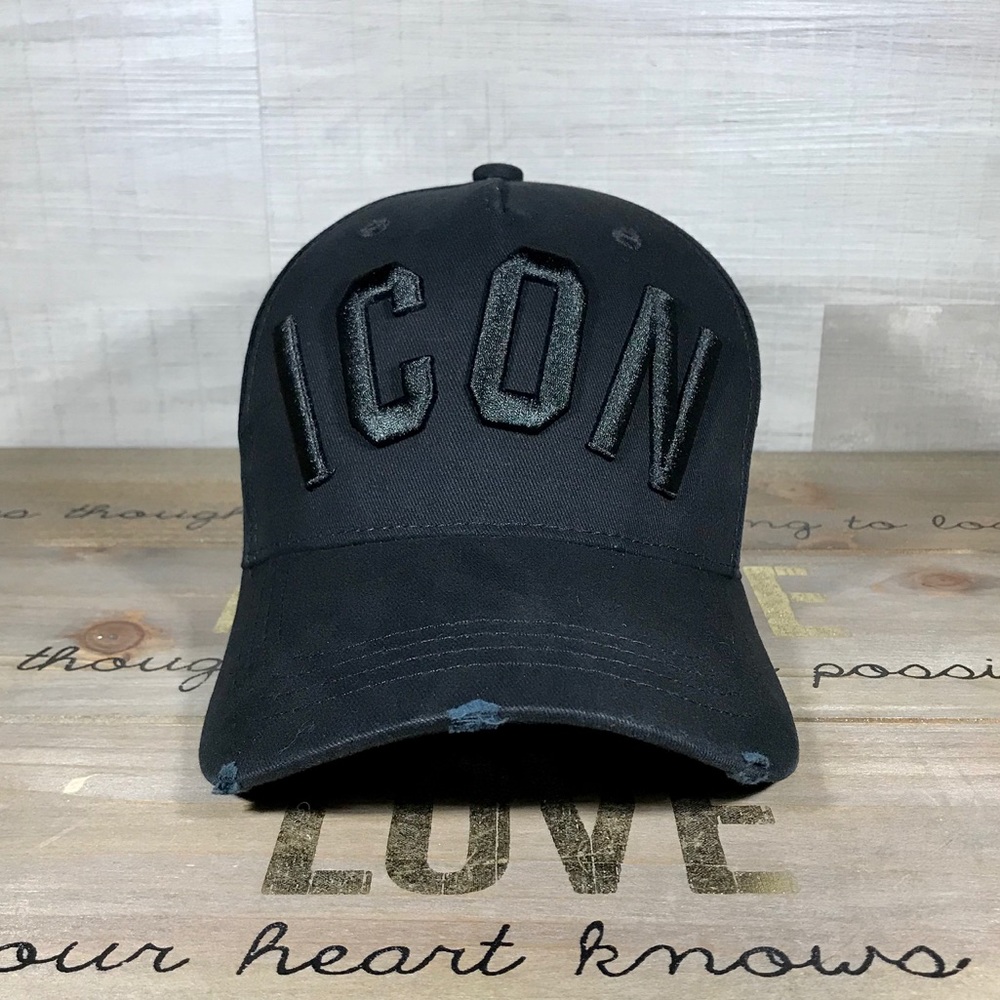 Dsquared Black Curve ICON Embroidered Cap Hat